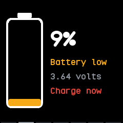 The battery low