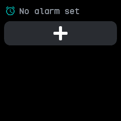 The alarm list with no alarms