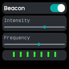 The beacon flashing