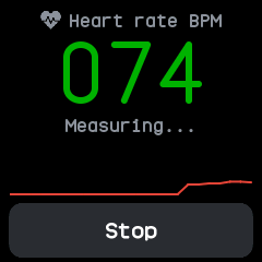The heart rate app measuring