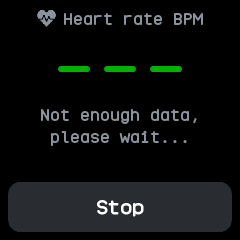 The heart rate app settling