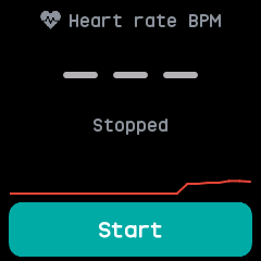 The heart rate app stopped