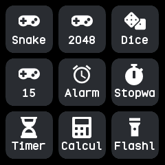 The launcher as a grid of icons