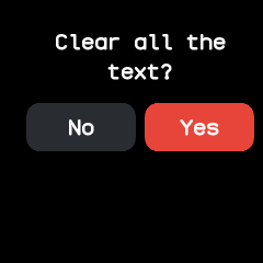 Morse asking to clear the text