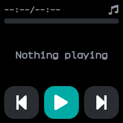 The music app with nothing playing