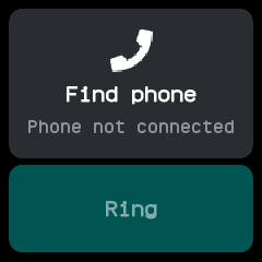 The phone finder with no phone connected