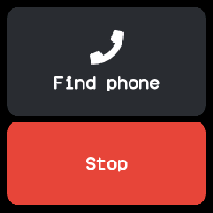 The phone finder while the phone rings