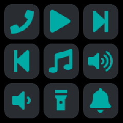 The remote with nine buttons
