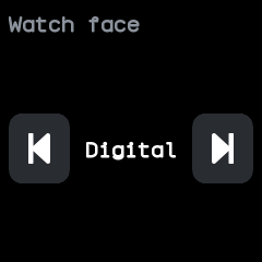 The watch face chooser