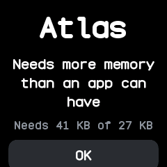 An app too large to turn on