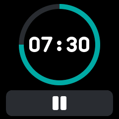 The timer running