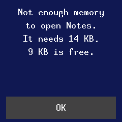 Not enough memory to open an app