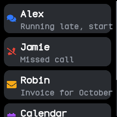 Five notifications