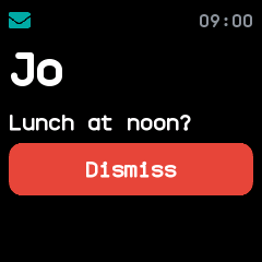 The preview tapped to read the notification in full