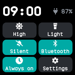 Quick settings with tiles on